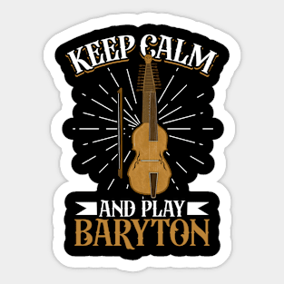 Keep Calm and play Baryton Sticker